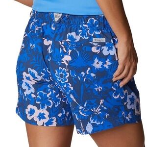 Columbia Women's Vibrant Blue Floral Athletic Shorts XS